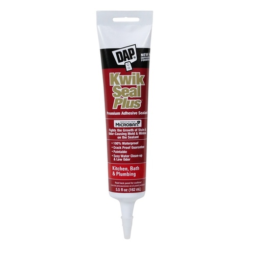 DAP 18868 Adhesive Sealant, Biscuit, 24 hr Curing, -20 to 180 deg F, 5.5 oz Tube