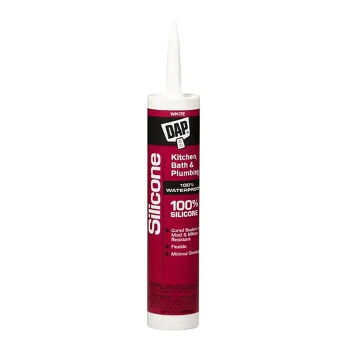 Sealant, White, 24 hr Curing, -40 to 400 deg F, 10.1 oz Tube