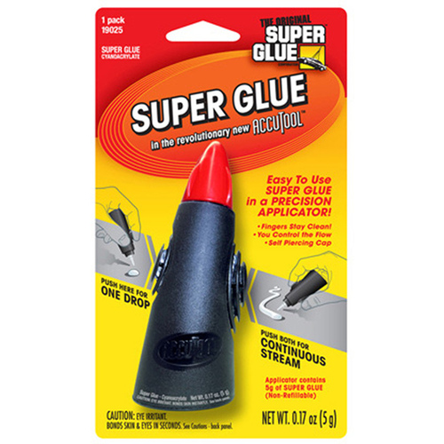 SUPER GLUE CORP/PACER TECH 11710227 Accutool Super Glue Liquid, 5-gm.