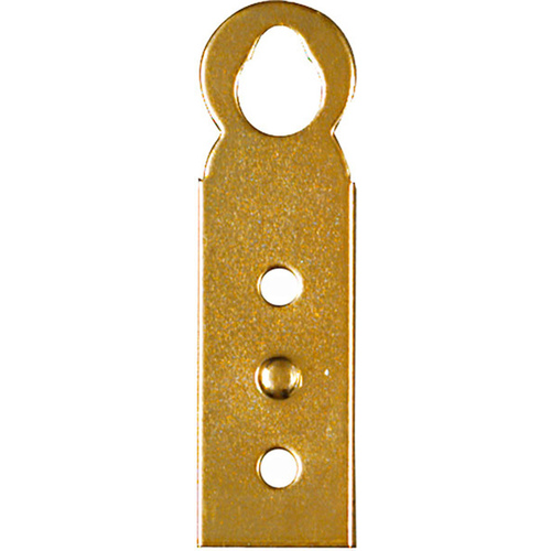 Hanger Plate, Bright Brass, 9/16 x 2-In - pack of 20