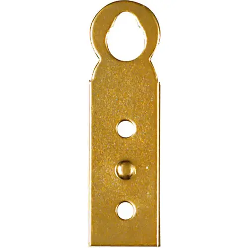 Hanger Plate, Bright Brass, 9/16 x 2-In - pack of 4