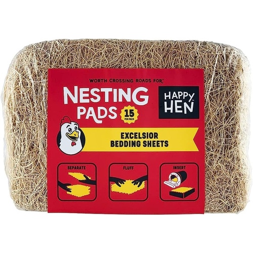 Happy Hen Treats 17033 Excelsior Poultry Pads, 9.5 x 12-In  pack of 15