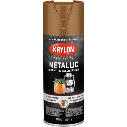 Krylon Metallic Paints; Brass Metallic; 12 oz. Aerosol