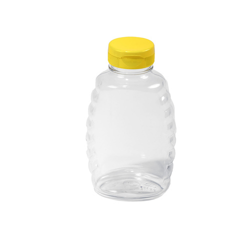 Little Giant SKEP16 16-oz Plastic Skep-Style Jar 1-lb, case of 12 bottles w/ lids Clear