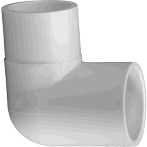 Street Pipe Elbow, 1/2 in, Slip, 90 deg Angle, PVC, White, SCH 40 Schedule, 600 psi Pressure