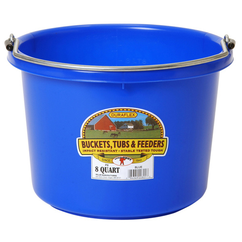 Pail 8-Quart Rubber Blue