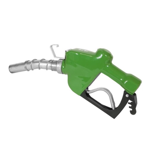 Fill-Rite N100DAU12G Automatic Fuel Nozzle with Hook, 1 in, NPT, Aluminum, Green