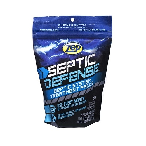 Septi-Pak Series Septic System Treatment, Solid, Brown, Mild, 4 oz Pouch Pair