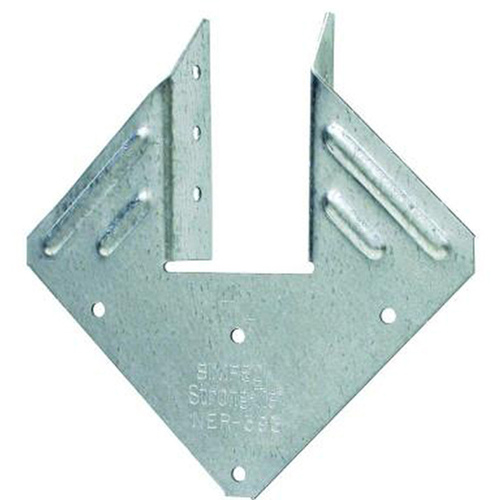 Hurricane Tie, 5-1/4 in L, 5-1/4 in W, Steel, Galvanized, Fastening Method: Nail