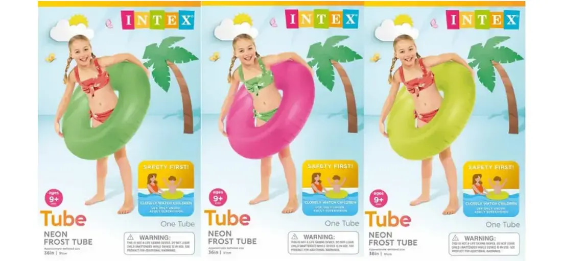 INTEX RECREATION CORPORATION 59262EP Neon Frost Tube Pool Floats