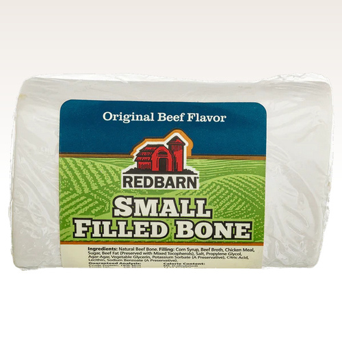 Redbarn Pet Supplies 413001 Filled Bone Beef Flavor - Small/ Case of 20