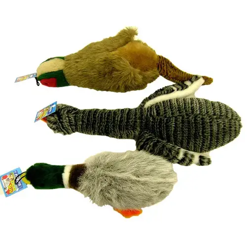 Plush Waterfowl Dog Toys Assorted