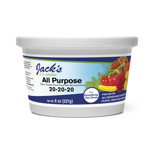 Jack's Classic All Purpose Plant Food 20-20-20 Water Soluble 8-oz