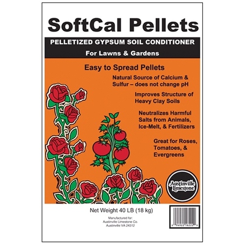 Austinville Limestone Co Inc 03140 SoftCal Pellets Gypsum Soil Conditioner 40-lbs