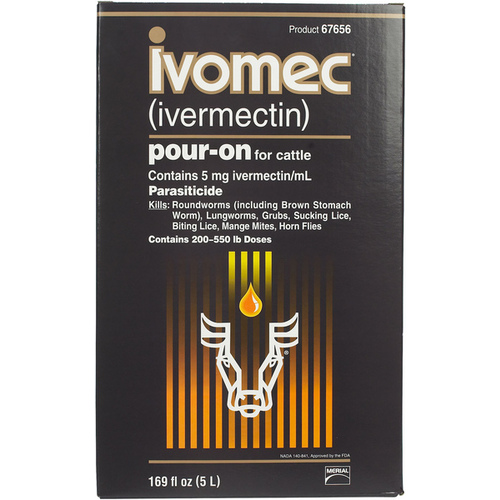 Ivomec Cattle Pour-On Dewormer 5-Liter