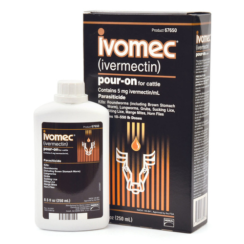 Ivomec Cattle Pour-On Dewormer 250-mL