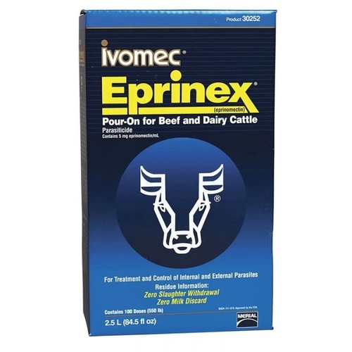 BI Animal Health USA 126624 IVOMEC EPRINEX Pour-On for Beef and Dairy Cattle 2.5-Liter