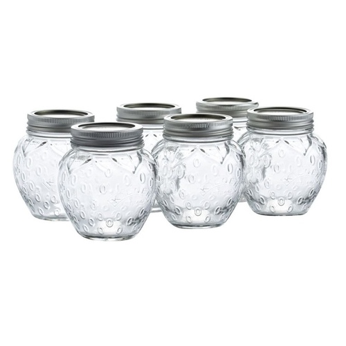 Strawberry Fruit Jars 13.5-oz - pack of 6