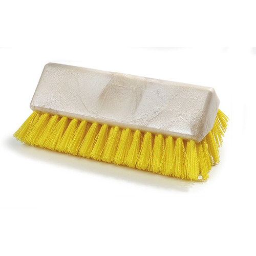 CARLISLE FOODSERVICE PRODUCTS 4042304 Sparta Hi-Lo Floor Scrub Brush 10" - Yellow
