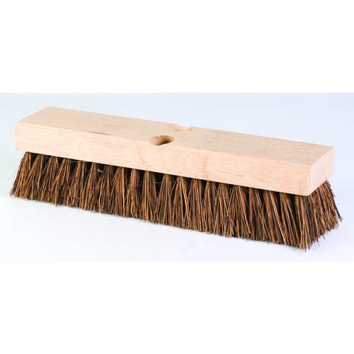 DQB 08751 Deck Scrub Brush Palmyra Bristles 12" x 2" with Wood Block Head