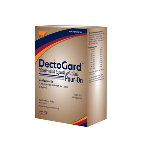 Aurora Pharmaceutical Inc 43003 DectoGard (doramectin topical solution) Pour-On - 5L