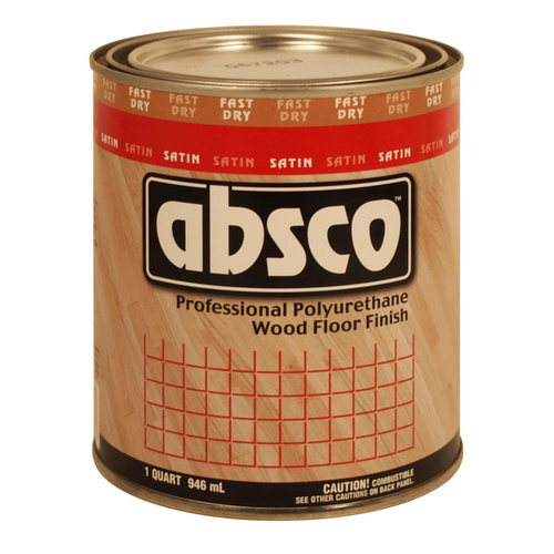 ABSOLUTE COATINGS GROUP 89614 Absco Professional Polyurethane Wood Floor Finish - Satin - Quart