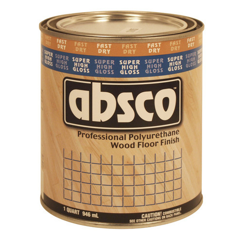 ABSOLUTE COATINGS GROUP 89604 Absco Professional Polyurethane Wood Floor Finish - Super High Gloss - Quart