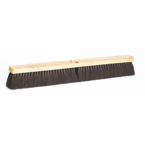 DQB 10663 Floor Sweep Black Tampico & Horsehair/Poly Bristles 24" x 2.75" with Wood Block Head