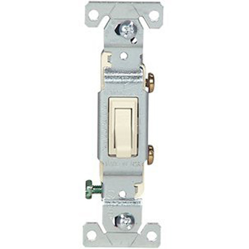 Toggle Switch Lighted Single-Pole 15-Amp Grounding - White