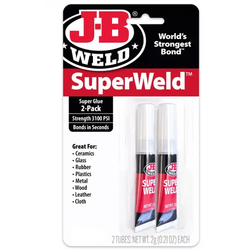 J-B Weld 33102 J-B Weld Superweld Instant Adhesive - (2) 2 gram Tubes/4 grams