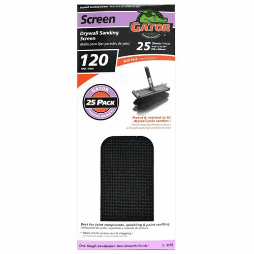 Gator Grip 3302 120-G Drywall Sanding Screen pack of 25