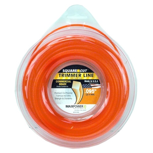 Trimmer Line Square-Cut 0.095" x 120ft Co-Polymer Orange