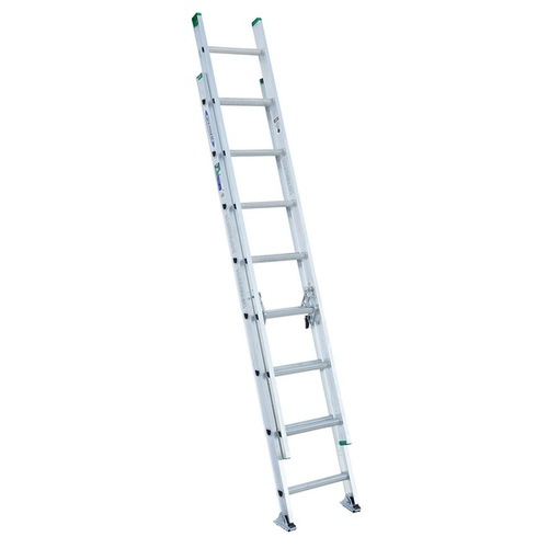 WERNER LADDER D1216-2 Extension Ladder Aluminum Type II 16-ft D-Rung