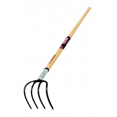 Potato/Refuse Hook 4-Tine 6.5" with White Ash Handle 54"