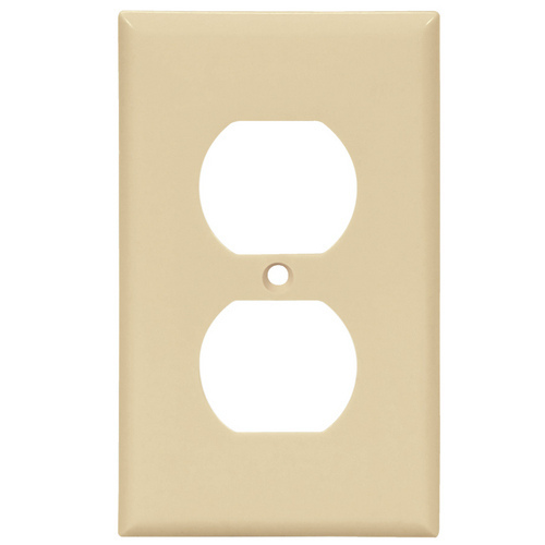 Eaton Cooper Wiring Devices 5132V-BX Receptacle Wall Cover Plate 1-Gang Duplex Nylon - Ivory