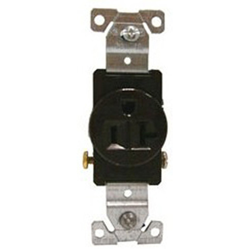 Eaton Cooper Wiring Devices 1877B-BX Receptacle Single 20-Amp Grounding (NEMA 5-20R) - Brown