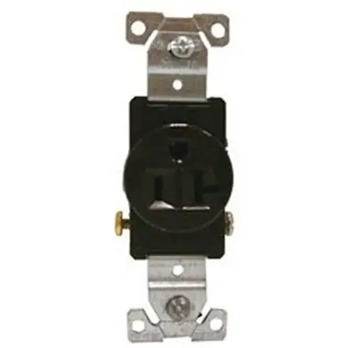 Receptacle Single 20-Amp Grounding (NEMA 5-20R) - Brown