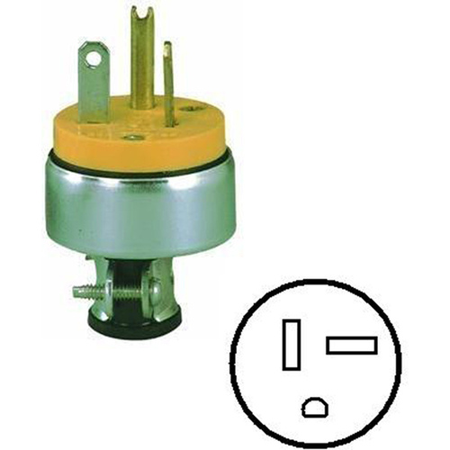 Eaton Cooper Wiring Devices 4409-BOX Plug Vinyl Armored 20-Amp Grounding (NEMA 5-20P) Thermoplastic