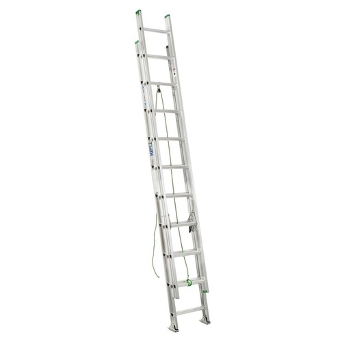 WERNER LADDER D1220-2 Extension Ladder Aluminum Type II 20-ft D-Rung