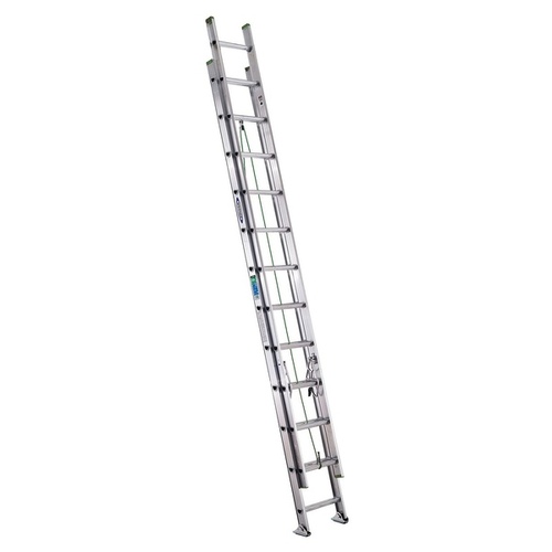 WERNER LADDER D1224-2 Extension Ladder Aluminum Type II 24-ft D-Rung