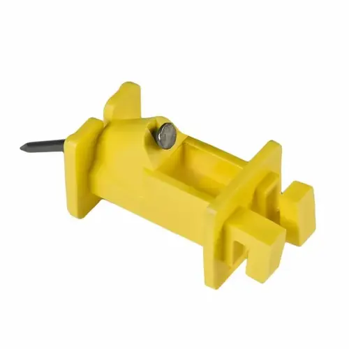 2" Wood Post Slant Nail Extender Insulator Yellow