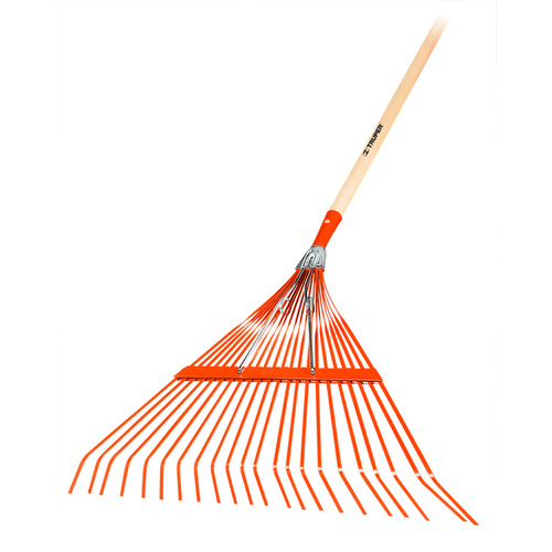 Truper 12900375 Truper Tru-Tough Steel Leaf Rake Orange Head