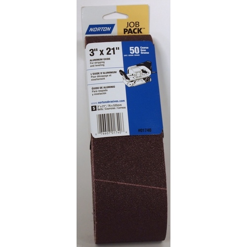 Norton Consumer Products 01740 50G High Performance Sanding Belt - Course - 3 x 21 pack of 5