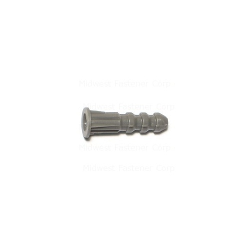 Wall Anchor Ribbed 1/4" x 1" Nylon Gray pack of 100