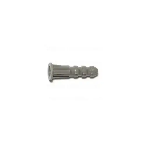 MIDWEST FASTENER 04296 Wall Anchor Ribbed 1/4" x 1" Nylon Gray pack of 100