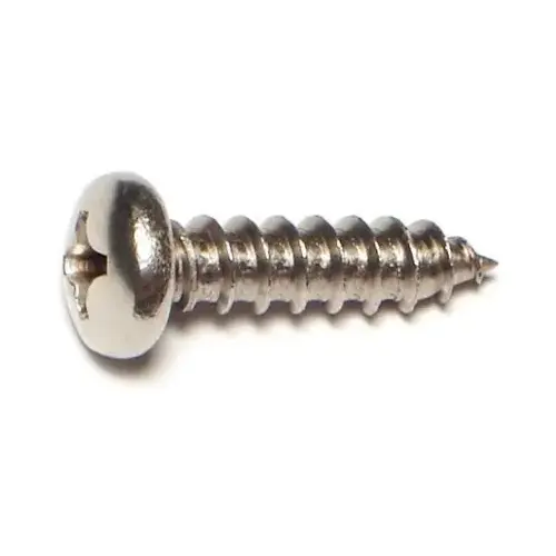 Stainless Steel Phillips Pan Tapping Screw - #14 x 1"