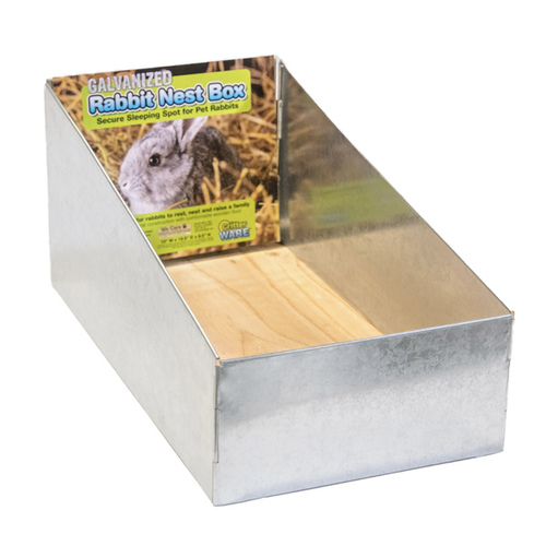 WARE MANUFACTURING INC 14058 Galvanized Rabbit Nest Box with Floor