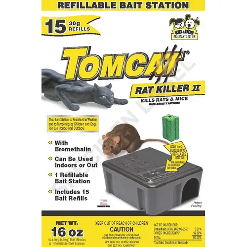 Tomcat Rat Killer II Refillable Bait Station 16-oz