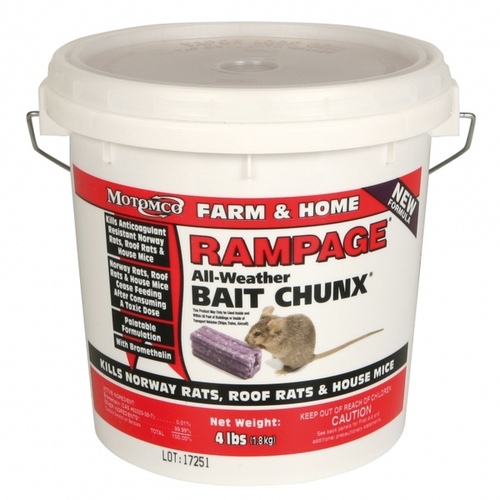 Rampage Rodenticide Bait Chunx 4-LB Pail