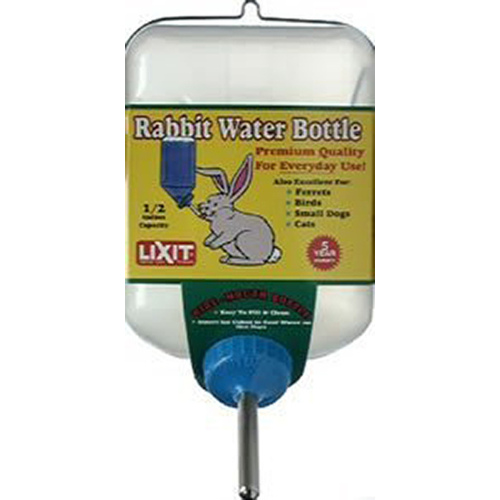 Lixit Animal Care Prod 00670 1/2 Gal Rabbit Water Bottle